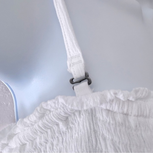 HOLLISTER Smocked Bodice Crepe Tiered Midi Dress With Convertible Straps Size L - Picture 9 of 13